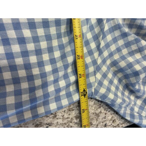 Vtg Victoria Secret Gold Label Blue Gingham Plaid Lace Nightgown Cotton Small** - Picture 9 of 12